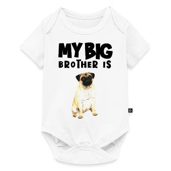 Body Baby "Big Brother PUG" | Baby Gift Idea - Baby Premium short-sleeve bodysuit - white - Front