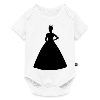 prinzessin silhouette - Baby Premium Kurzarmbody - Weiß - Vorne