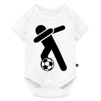 dabbing fussball - Baby Premium Kurzarmbody - Weiß - Vorne