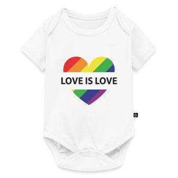 L'amour c'est l'amour - Body à manches courtes Premium Bébé - blanc - Devant