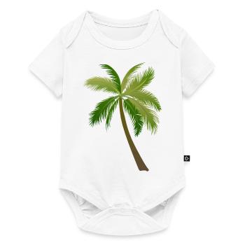 palm tree palm palms - Baby Premium short-sleeve bodysuit - white - Front