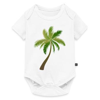 palm tree palm palms - Baby Premium short-sleeve bodysuit - white - Front
