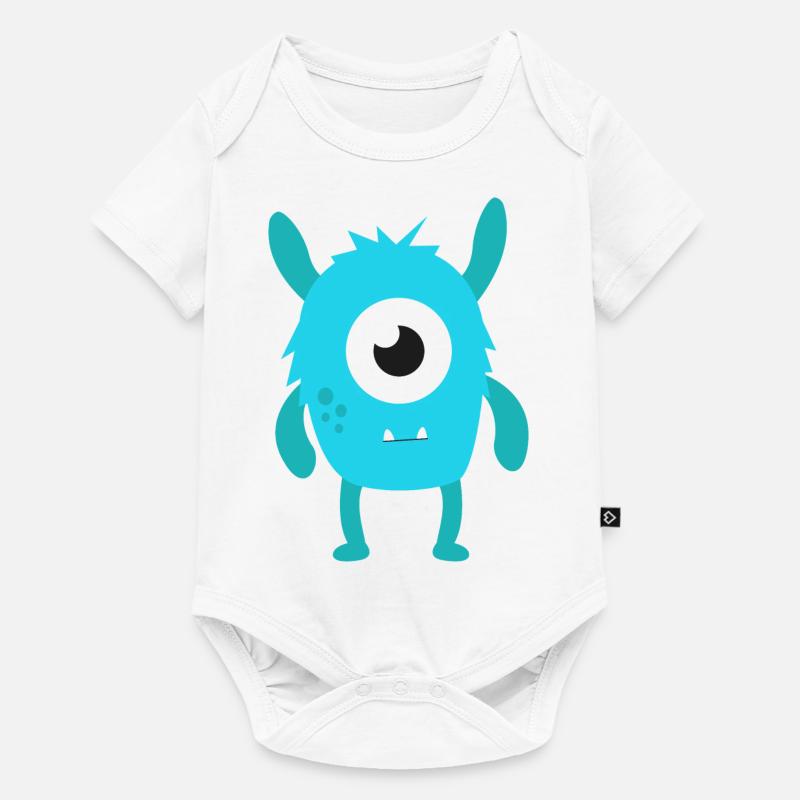 monstre - Body à manches courtes Premium Bébé - blanc