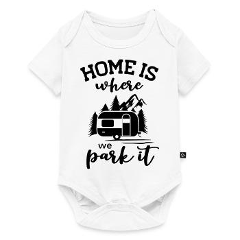 Caravane Camping Camping-car Camping Nature Cadeau - Body à manches courtes Premium Bébé - blanc - Devant