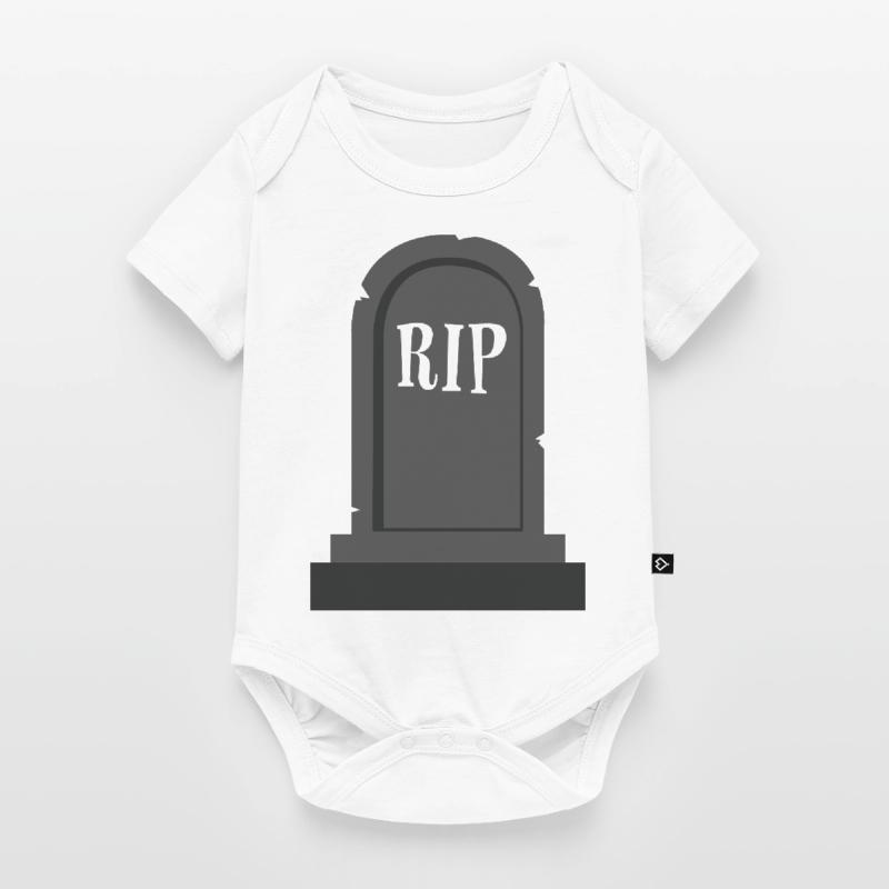 Grafsteen RIP Halloween Premium babyrompertje met korte mouwen 
