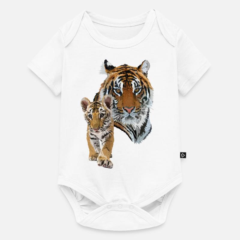 tigre du Bengale - Body à manches courtes Premium Bébé - blanc