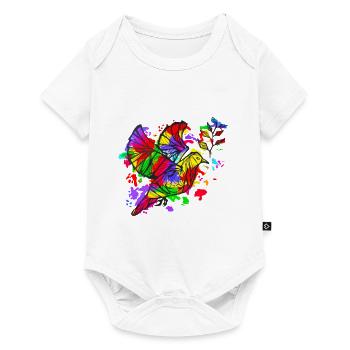 Dove of Peace - Colorful Art - Baby Premium short-sleeve bodysuit - white - Front