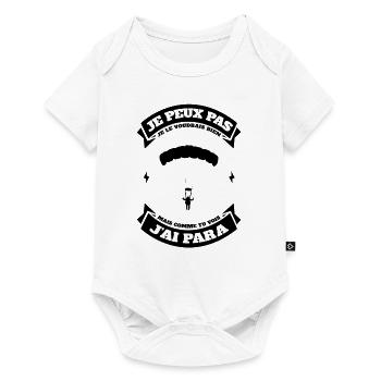 JE PEUX PAS J'AI PARACHUTE - Body à manches courtes Premium Bébé - blanc - Devant