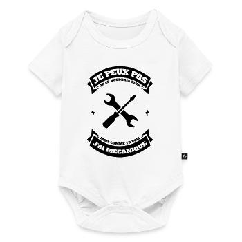 JE PEUX PAS J'AI MÉCANIQUE - Body à manches courtes Premium Bébé - blanc - Devant