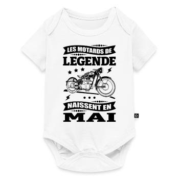 ANNIVERSAIRE MOTARD DE MAI - Body à manches courtes Premium Bébé - blanc - Devant
