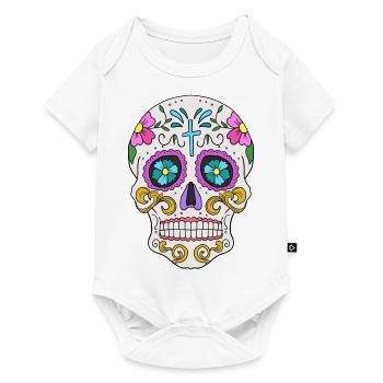 Mexican Skull Dia de los Muertos Day of the - Baby Premium short-sleeve bodysuit - white - Front
