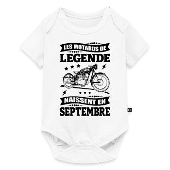 ANNIVERSAIRE MOTARD DE SEPTEMBRE - Body à manches courtes Premium Bébé - blanc - Devant