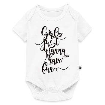 GIRLS JUST WANNA HAVE FUN - Baby Premium short-sleeve bodysuit - white - Front