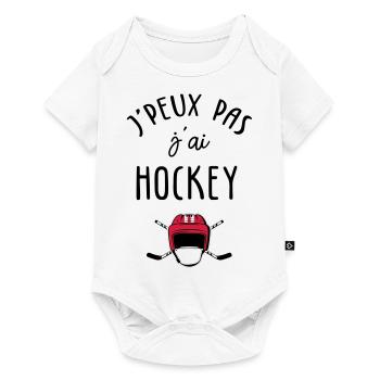 J'peux pas j'ai hockey - Body à manches courtes Premium Bébé - blanc - Devant