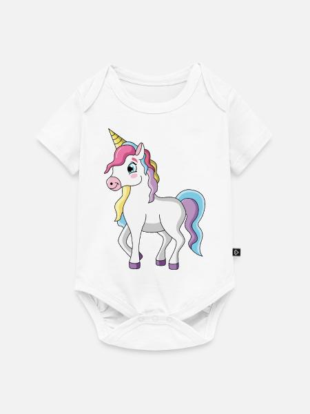 Einhorn - Baby Premium Kurzarmbody - Weiß