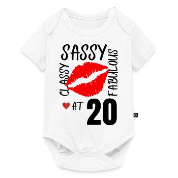 Sassy and Fabulous at 20. 20th birthday - Baby Premium short-sleeve bodysuit - white - Front