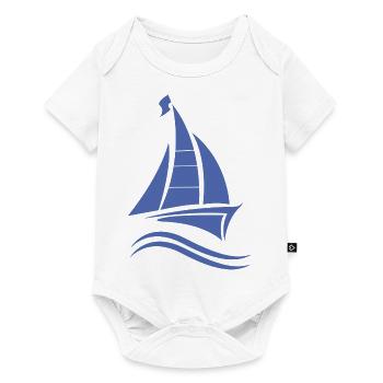 Permis de voile voilier - Body à manches courtes Premium Bébé - blanc - Devant