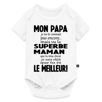 Annonce grossesse Cadeau Futur Papa Future - Body à manches courtes Premium Bébé - blanc - Devant