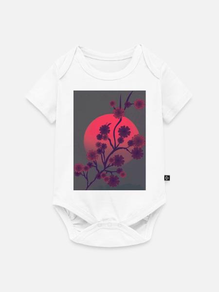 Kirschblüten im Blutmond - Baby Premium Kurzarmbody - Weiß