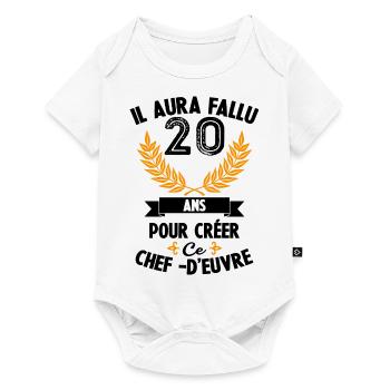 20 ans anniversaire 20 anniversaire cadeau 20 ans - Body à manches courtes Premium Bébé - blanc - Devant