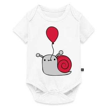 Cute balloon snail - Baby Premium short-sleeve bodysuit - white - Front