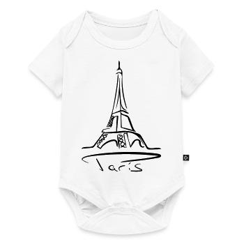 Paris Line Art - Minimalist - Baby Premium short-sleeve bodysuit - white - Front