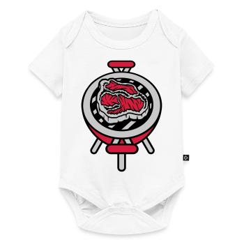 Small Grill Steak BBQ - Baby Premium short-sleeve bodysuit - white - Front