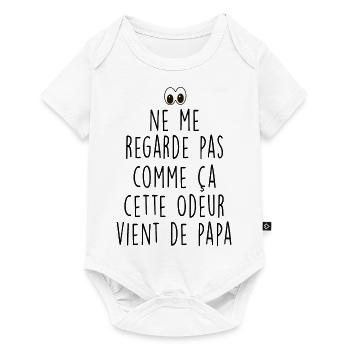 Bébé Se Moque De Papa Expression Drôle - Body à manches courtes Premium Bébé - blanc - Devant