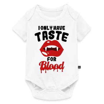 Goût de Blood shirt Vampire chemise rétro halloween - Body à manches courtes Premium Bébé - blanc - Devant