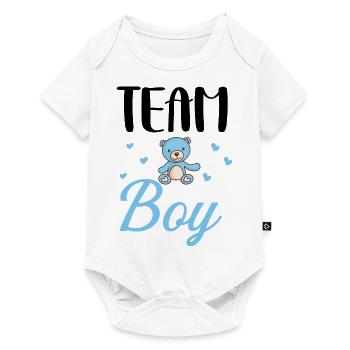 Team boy cadeau original baby shower - Body à manches courtes Premium Bébé - blanc - Devant