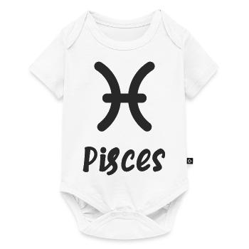 Sternzeichen Fische - Baby Premium Kurzarmbody - Weiß - Vorne