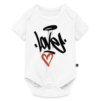 love graffiti - Body à manches courtes Premium Bébé - blanc - Devant