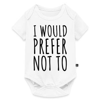 Je préfère ne pas - Body à manches courtes Premium Bébé - blanc - Devant