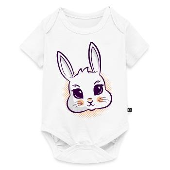 Hasenkopf - Baby Premium Kurzarmbody - Weiß - Vorne