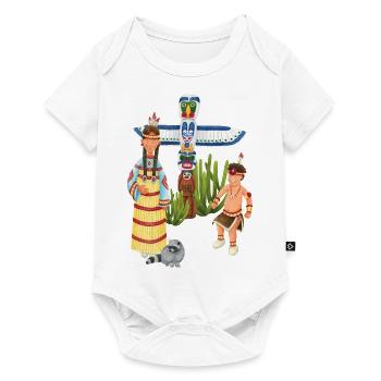 petits indiens - Body à manches courtes Premium Bébé - blanc - Devant