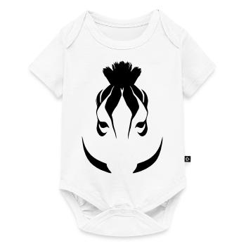 Fun Zebra Cartoon Nature Animal Safari Vector 6 - Baby Premium short-sleeve bodysuit - white - Front