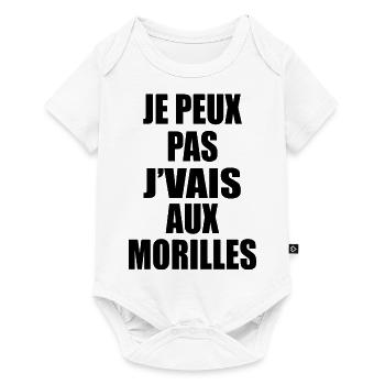 J’peux pas j’vais aux morilles - Body à manches courtes Premium Bébé - blanc - Devant