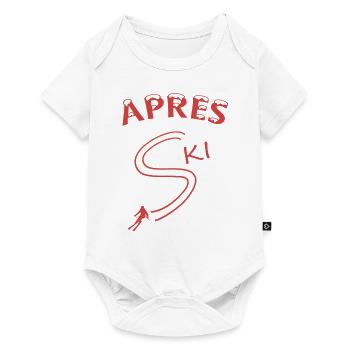 Apres Ski Skilehrer Pistensau Skihase Geschenk - Baby Premium Kurzarmbody - Weiß - Vorne