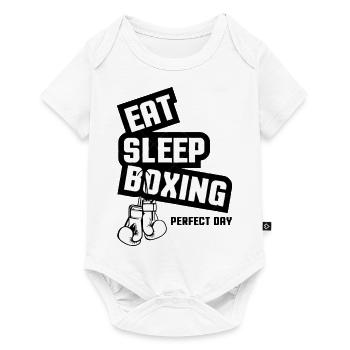 Eat Sleep Boxing - Baby Premium Kurzarmbody - Weiß - Vorne