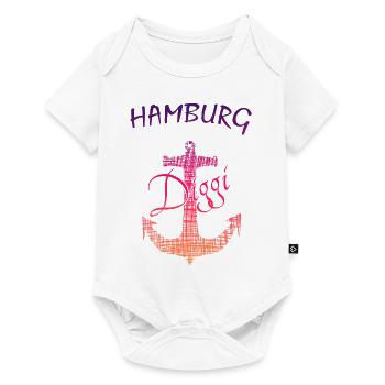 Hamburg - Baby Premium Kurzarmbody - Weiß - Vorne