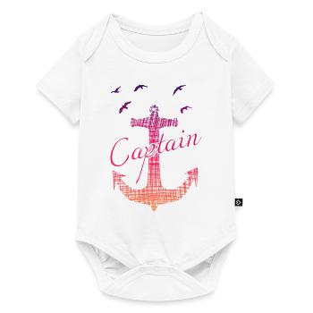 Captain sailing boat - Baby Premium Kurzarmbody - Weiß - Vorne