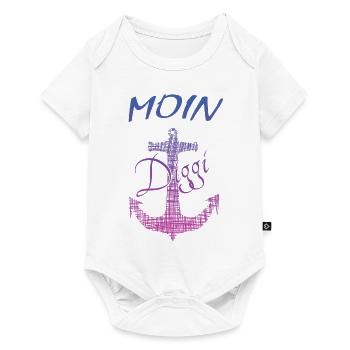 Moin Hamburg Diggi - Baby Premium Kurzarmbody - Weiß - Vorne