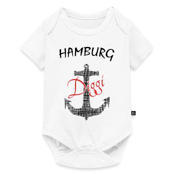 Hamburg Diggi - Baby Premium Kurzarmbody - Weiß - Vorne