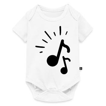 Musiknoten Sound - Baby Premium Kurzarmbody - Weiß - Vorne