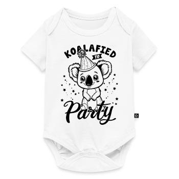 Koalafied to Party Koala Spruch Lustig Kind Fete - Baby Premium Kurzarmbody - Weiß - Vorne
