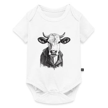 Kuhkopf - Baby Premium Kurzarmbody - Weiß - Vorne