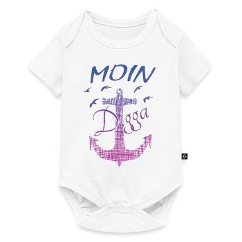 MOIN - Baby Premium Kurzarmbody - Weiß - Vorne