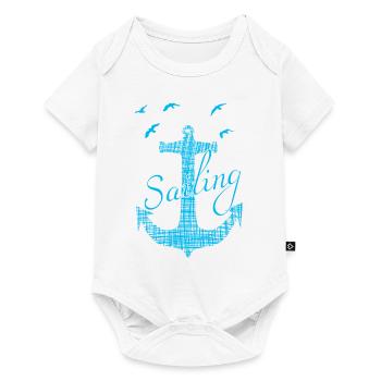 Sailing, sailing, Anker, Kapitän - Baby Premium Kurzarmbody - Weiß - Vorne