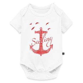 Sailing Anker Captain - Baby Premium Kurzarmbody - Weiß - Vorne