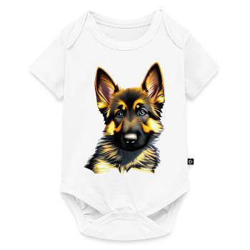 Propriétaire de chien Chien Chiot Berger allemand - Body à manches courtes Premium Bébé - blanc - Devant